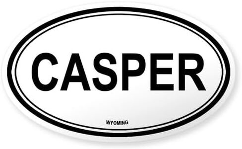 CafePress Casper (Wyoming) Oval Sticker Oval Bumper Sticker Car Decal in Saudi Arabia