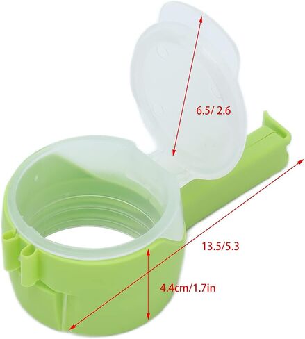 Food Bag Clips with Pour Spouts, Reusable Snack Sealing Clips - Plastic Bag Sealer Spout for Cereal Chips Pet Food Coffee Keeping Fresh Easy Pouring (Green) in Saudi Arabia