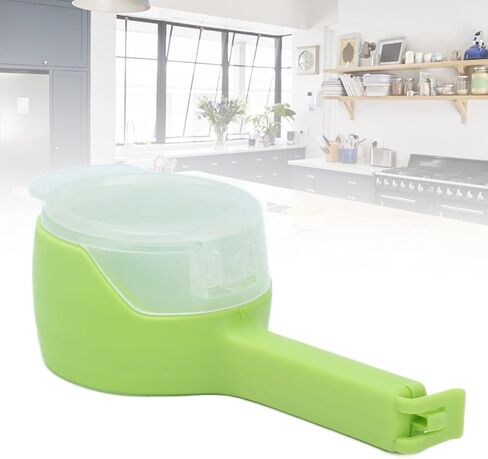 Food Bag Clips with Pour Spouts, Reusable Snack Sealing Clips - Plastic Bag Sealer Spout for Cereal Chips Pet Food Coffee Keeping Fresh Easy Pouring (Green) in Saudi Arabia