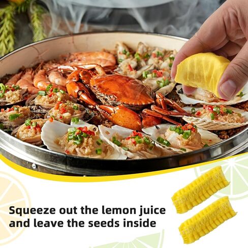 100pcs Lemon, Non-Woven Material Lemon Covers for Squeezing Seed-Free of Halves or Wedge Adding Flavor to Seafood and Beverages(Yellow) in Saudi Arabia