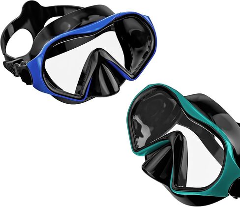 Aegend Snorkel Mask Adults 180° Panoramic Anti-Fog Leak-Proof Diving Goggles Swimming Gear in Kuwait