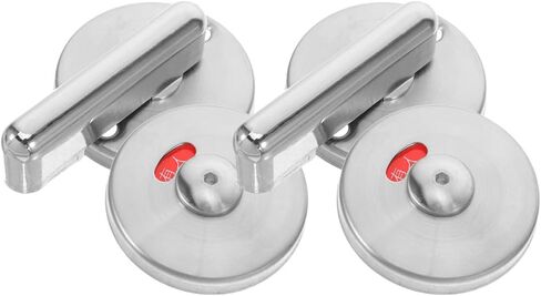 UPKOCH 2pcs Commercial Privacy Indicator Door Handle with Vacant/Occupied Lock, 304 Stainless Steel Bathroom Door Latch for Public Restroom Privacy Partition, Silver Finish in Kuwait