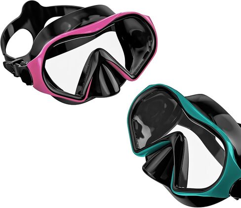 Aegend Snorkel Mask Adults 180° Panoramic Anti-Fog Leak-Proof Diving Goggles Swimming Gear in Kuwait