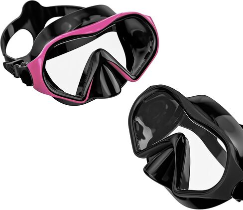 Aegend Snorkel Mask Adults 180° Panoramic Anti-Fog Leak-Proof Diving Goggles Swimming Gear in Kuwait