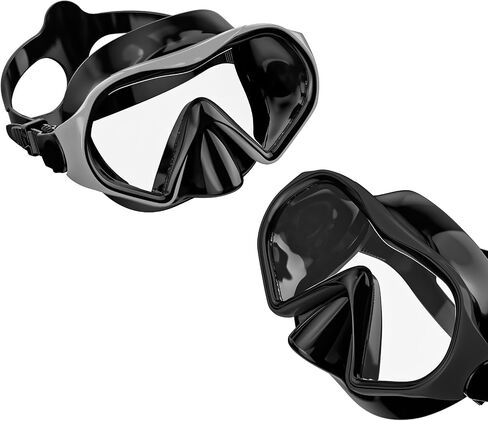 Aegend Snorkel Mask Adults 180° Panoramic Anti-Fog Leak-Proof Diving Goggles Swimming Gear in Kuwait