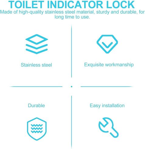 Stainless Steel Toilet Partition Indicator Lock Red Green Occupied Vacant Display, Privacy Door Latch for Public Restroom, Commercial Bathroom Door Lock in Kuwait