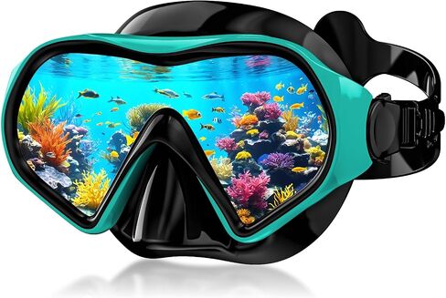 Aegend Snorkel Mask Adults 180° Panoramic Anti-Fog Leak-Proof Diving Goggles Swimming Gear in Kuwait
