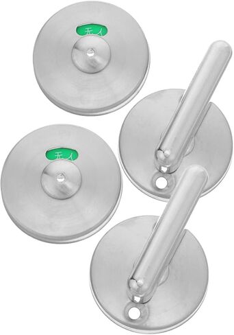 Operitacx 2pcs Privacy Indicator Lock for Bathroom Door, 304 Stainless Steel Occupancy Latch Handle with Vacant/Occupied Signs, Commercial Grade Privacy Deadbolt for Public Restroom in Kuwait