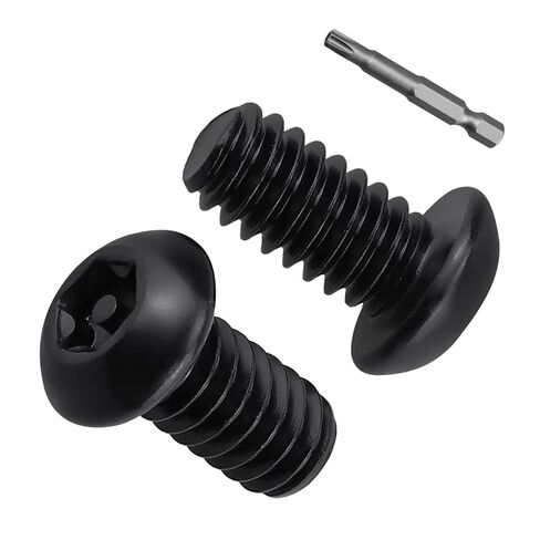 #10-24 x 1 Inch Torx Button Head Security Machine Screws, 304 Stainless Steel Tamper-Resistant Screws, Full Thread, Pack of 100 with Torx Driver Bit Included in Kuwait