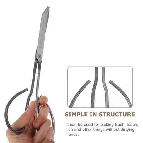 PRETYZOOM Metal Fish Grabber Clip Trash Picker Tool, 1pcs Garbage Gripper for Fishing and Outdoor Waste Collection, Extended Durable Metal Trash Clamp for Industrial and Sanitation Use in Kuwait
