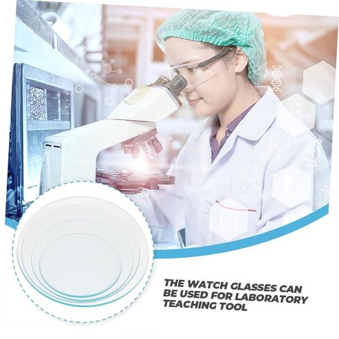 8pcs Laboratory Round Watch Glass Thickened High-Temperature Resistant Evaporating Dish and Beaker Cover for Chemistry Classroom Science Experiments in Saudi Arabia