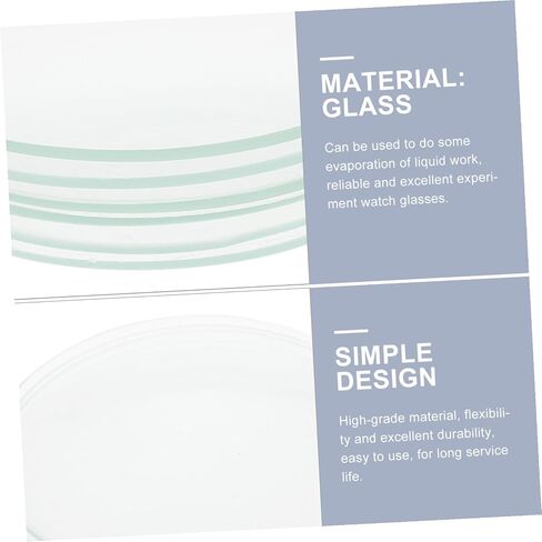 10pcs Transparent Watch Glasses for Laboratory Evaporation and Chemical Experiments Glass Petri Dishes for Fluid Surface Expansion and Load Carrying High Visibility Chemistry Lab in Kuwait
