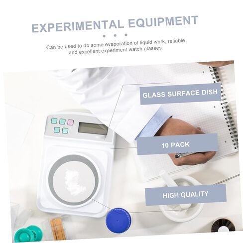10pcs Transparent Watch Glasses for Laboratory Evaporation and Chemical Experiments Glass Petri Dishes for Fluid Surface Expansion and Load Carrying High Visibility Chemistry Lab in Kuwait