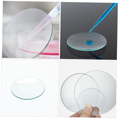 10pcs Transparent Flat Watch Glasses Laboratory Beakers Covers Glass Lids for Sample Storage and Experimental Liquid Mixing in School and Lab Use in Saudi Arabia