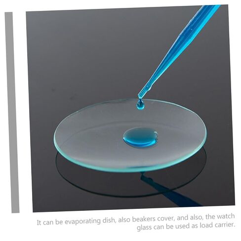 10pcs Transparent Flat Watch Glasses Laboratory Beakers Covers Glass Lids for Sample Storage and Experimental Liquid Mixing in School and Lab Use in Saudi Arabia