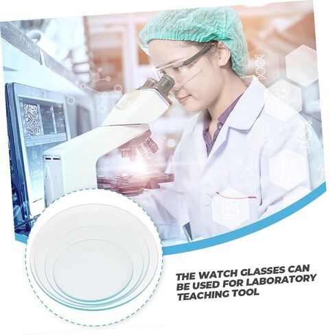 8pcs Thickened Laboratory Watch Glass High Transparency Evaporating Dish Beaker Cover for Chemistry Teaching and Experiments in Schools in Saudi Arabia