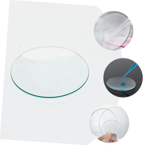 10pcs Transparent Laboratory Watch Glasses High Chemical Durability Glass Plates Multifunctional Evaporating Dish Lid Container for School and Lab Use in Saudi Arabia