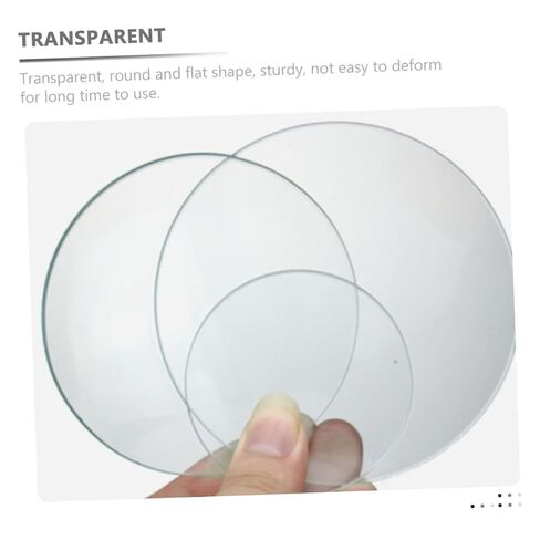 10pcs Transparent Laboratory Watch Glasses High Chemical Durability Glass Plates Multifunctional Evaporating Dish Lid Container for School and Lab Use in Saudi Arabia