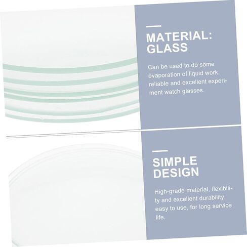 10pcs Transparent Watch Glasses for Chemical Experiment Laboratory Use Evaporating Dish and Beaker Cover High-grade Glass Teaching Tool for Science Classes in Saudi Arabia