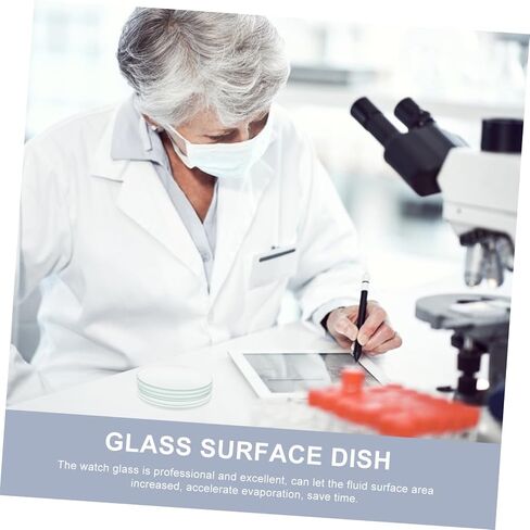 10pcs Transparent Watch Glasses for Chemical Experiment Laboratory Use Evaporating Dish and Beaker Cover High-grade Glass Teaching Tool for Science Classes in Saudi Arabia