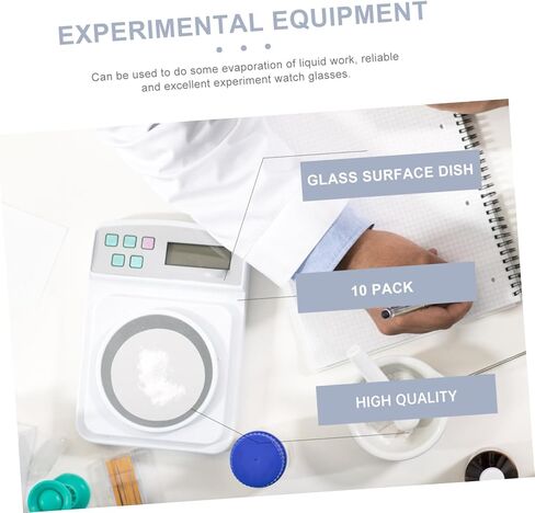 10pcs Transparent Watch Glasses for Chemical Experiment Laboratory Use Evaporating Dish and Beaker Cover High-grade Glass Teaching Tool for Science Classes in Saudi Arabia