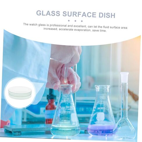 10pcs Heat-Resistant Transparent Watch Glass for Laboratory Chemical Experiments School Teaching Evaporating Dish Beaker Cover Glass Surface Dish in Saudi Arabia