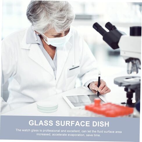10pcs Heat-Resistant Transparent Watch Glass for Laboratory Chemical Experiments School Teaching Evaporating Dish Beaker Cover Glass Surface Dish in Saudi Arabia