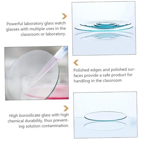 8pcs Beaker Covers Laboratory Glass Watch Glass Replacement Lids for Chemistry Beakers Transparent Covers for Sample Storage and Mixing in Saudi Arabia