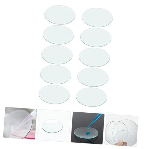 10pcs Transparent Watch Glasses Laboratory Beaker Covers Chemistry Glassware Evaporating Dishes Multipurpose for School Lab Experiment Use in Saudi Arabia
