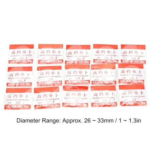 Watch Glass Beaker Cover Set,30Pcs Watch Glasses Lens Mineral Convex Cover Lids Cup Lid 26‑33mm for Beakers Flasks Laboratory Science and Chemical Experiment in Saudi Arabia
