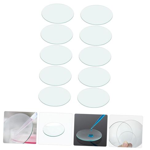 10pcs Laboratory Glass Beakers Covers Watch Glasses for School and Experiment High Chemical Durability Glassware for Lab and Industry Use in Saudi Arabia