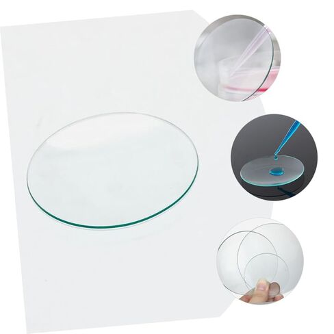 10pcs Laboratory Glass Beakers Covers Watch Glasses for School and Experiment High Chemical Durability Glassware for Lab and Industry Use in Saudi Arabia