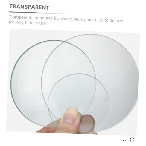 10pcs Laboratory Glass Beakers Covers Watch Glasses for School and Experiment High Chemical Durability Glassware for Lab and Industry Use in Saudi Arabia