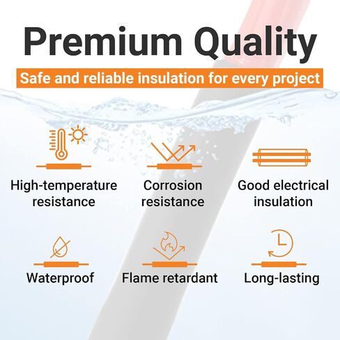 SELTERM 10pcs 2 AWG 5/16 Stud Tinned Copper Lugs & Large Size 108 Pcs 3:1 Dual Wall Adhesive Line Heat Shrink Tubing Kit 1, 3/4, 1/2, 5/8 Inch Assortment Kit in Saudi Arabia