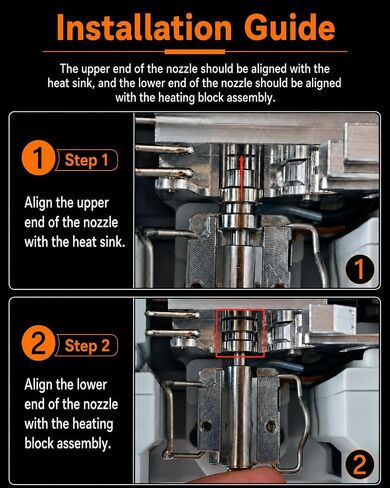 4PCS Nozzle for Kobra 4/Kobra X, 0.4MM 0.4MM 0.4MM 0.4MM Hardened Steel Integrated Nozzles kit, Quick-Swap Hotend kit with 4 Silicone Socks and 3 Cleaning Brushes in Saudi Arabia