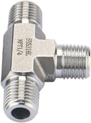 316L Stainless Steel Forged Tee Connector - 1/8inch, 1/4inch, 3/8inch, 1/2inch NPT Male Female Pipe Fitting(1/8inch Female) in Saudi Arabia