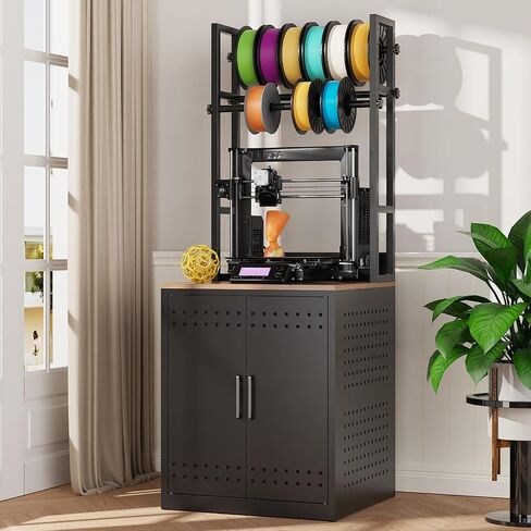 حامل طابعة Eltean 3D مع مساحة تخزين للخيوط، منضدة عمل للطابعة ثلاثية الأبعاد شديدة التحمل مع تخزين 3 طبقات و4 رفوف خيوط قابلة للتعديل، حامل طابعة مع مساحة تخزين لورشة العمل والمكتب والاستوديوهات in Kuwait