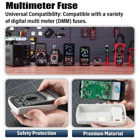 10Pcs FF400mA Multimeter Fuse 400mA 600V 6.3x32MM Digital Multi Meter Fast Acting Ceramic Fuses 0.25x1.26Inch Ceramic Fast Blow Fusibiles for Multimeters in Kuwait
