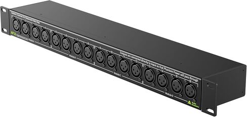 AA AUDIO ACCESSORY AP16 XLR Patchbay، فتحة تصحيح متوازنة ذات 16 قناة XLR مع 4 أقسام وحدات PCB قابلة للعكس لسهولة إعادة تكوين الموصل، وجهات اتصال مطلية بالذهب، ولوحة توصيل كاملة من الفولاذ in Kuwait