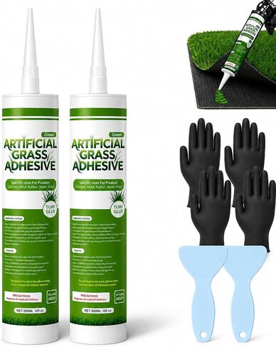 TBTFW 2 Tubes of Turf Glue for Artificial Grass, 20.3 Oz Strong Waterproof Turf Seam Glue, Suitable for Indoor/Outdoor False Grass Installation in Kuwait