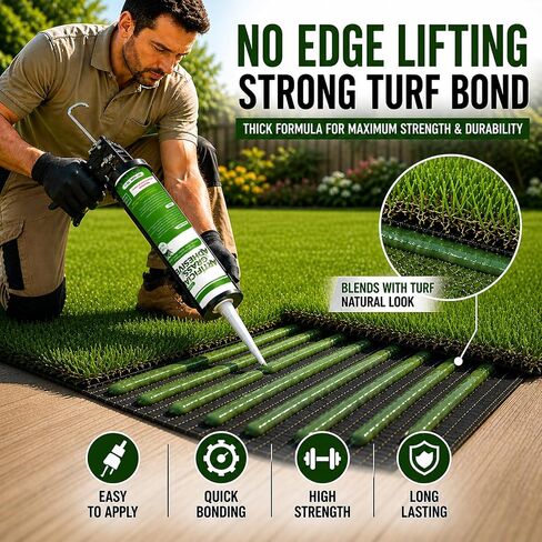 TBTFW 2 Tubes of Turf Glue for Artificial Grass, 20.3 Oz Strong Waterproof Turf Seam Glue, Suitable for Indoor/Outdoor False Grass Installation in Kuwait