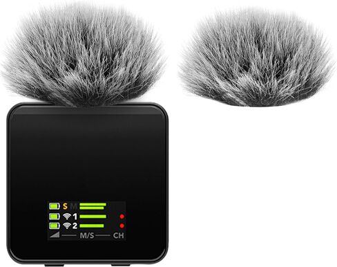 Geekria for Creators Furry Windscreen متوافق مع Rode Wireless GO Gen 3 III، GO 2، PRO، ME Mic DeadCat Wind Cover Muff، Fluff Cover Windshield، تقليل ضوضاء الرياح (أسود / 2 حزمة) in Saudi Arabia