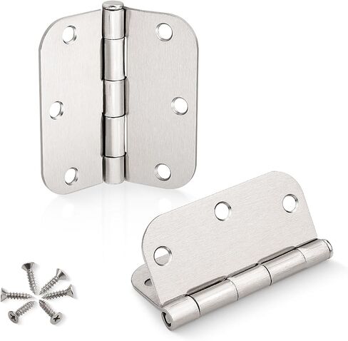 KNOBWELL 3 Pack Matte Black Door Hinges No Squeak 3.5" x 3.5" Heavy Duty Door Hinge with Black Finish, Interior Door Hinges, 5/8" Radius Corners in Kuwait