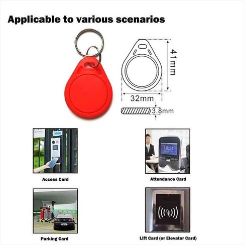 UID Writable Rewritable Clone IC Smart Keychain, 13.56 MHz Compatible with MIFARE Classic 1K, RFID Blank Tag for Access Control Key Tag Rewritable (20) in Kuwait