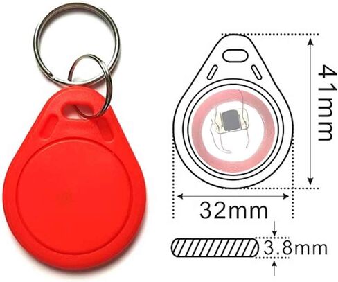 UID Writable Rewritable Clone IC Smart Keychain, 13.56 MHz Compatible with MIFARE Classic 1K, RFID Blank Tag for Access Control Key Tag Rewritable (20) in Kuwait