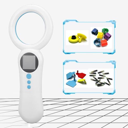 Pet Microchip Scanner, 500 Records Rechargeable Animal Chip Reader with Data Storage Upload to PC, for FDX B and EMID Chips 134.2kHz 125kHz in Kuwait
