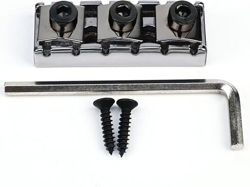 10.8mm Floyd Rose Style Double Locking Tremolo Bridge (Gunmetal) | 2-Point Electric Guitar Bridge & Full Hardware, Reinforced Hardened Metal Build, Guitar Repair & Upgrade Replacement Parts in Kuwait
