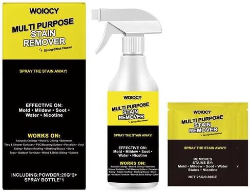 2-Pack Multi-Purpose Stain Remover, All Purpose Cleaner Spray for Water Marks, Yellowing, Soot & Residue, Indoor & Outdoor Hard Surfaces in Kuwait