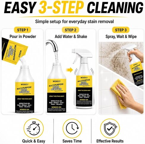 2-Pack Multi-Purpose Stain Remover, All Purpose Cleaner Spray for Water Marks, Yellowing, Soot & Residue, Indoor & Outdoor Hard Surfaces in Kuwait