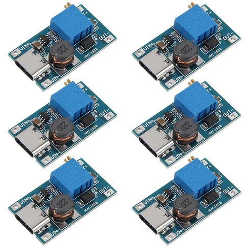 6pcs MT3608 DC-DC Boost Converter 2A Adjustable Step Up Module Voltage Regulator Board Input Voltage 2V-24V to 5V-28V Output Voltage for Arduino (MT3608) in Kuwait